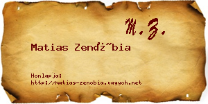 Matias Zenóbia névjegykártya
